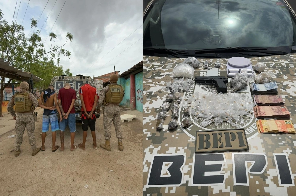 BEPI prende dois suspeitos com drogas e apreende menor na zona Sudeste de Teresina
