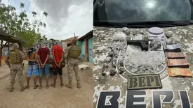BEPI prende dois suspeitos com drogas e apreende menor na zona Sudeste de Teresina (Foto: Divulgação/PMPI)