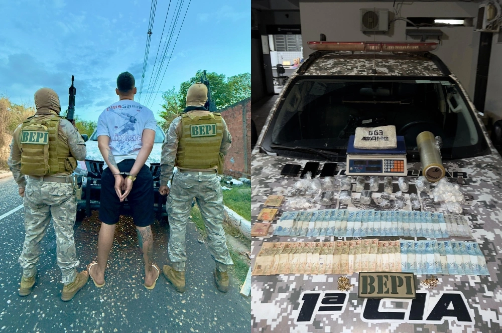 BEPI prende homem com grande quantidade de drogas na BR-316, zona Sul de Teresina