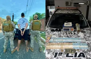 BEPI prende homem com grande quantidade de drogas na BR-316, zona Sul de Teresina (Foto: Divulgação/PMPI)