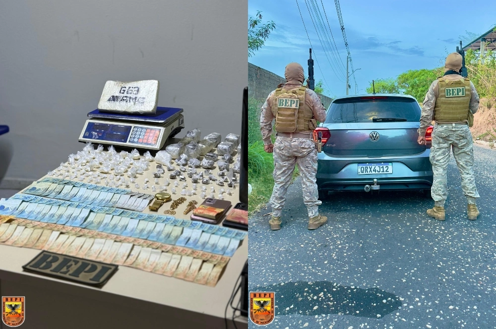 BEPI prende homem com grande quantidade de drogas na BR-316, zona Sul de Teresina