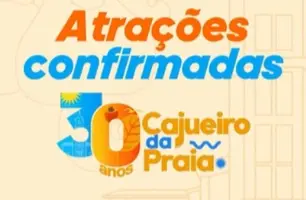 Cajueiro da Praia celebra 30 anos com três dias de shows gratuitos (Foto: Reprodução)