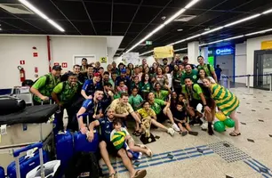 CAP volta a Teresina sob festa após título histórico do Brasileiro de Futsal (Foto: Reprodução/Redes Sociais)