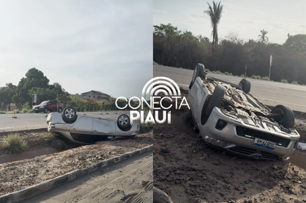 Carro capota em trecho da BR-316 após saída de Demerval Lobão