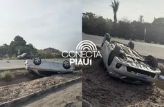 Carro capota em trecho da BR-316 após saída de Demerval Lobão