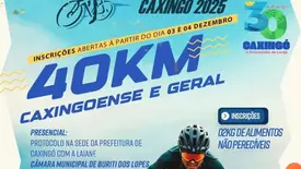 Caxingó abre inscrições para Desafio de Ciclismo 2025 dos 30 anos da cidade (Foto: Reprodução)