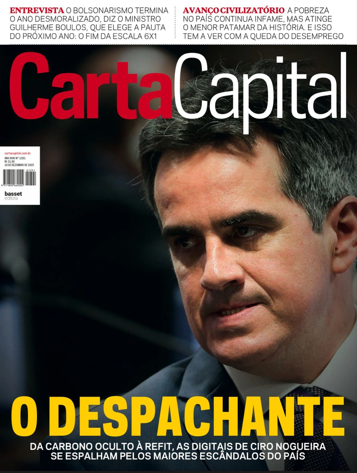 Ciro Nogueira vira capa da CartaCapital