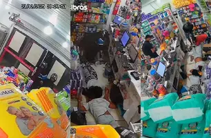 Criminosos armados invadem drogaria e rendem funcionários na zona Sul de Teresina (Foto: Reprodução)