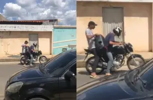 Criminosos são vistos em fuga após assaltarem residência na zona Sul de Teresina (Foto: Reprodução)