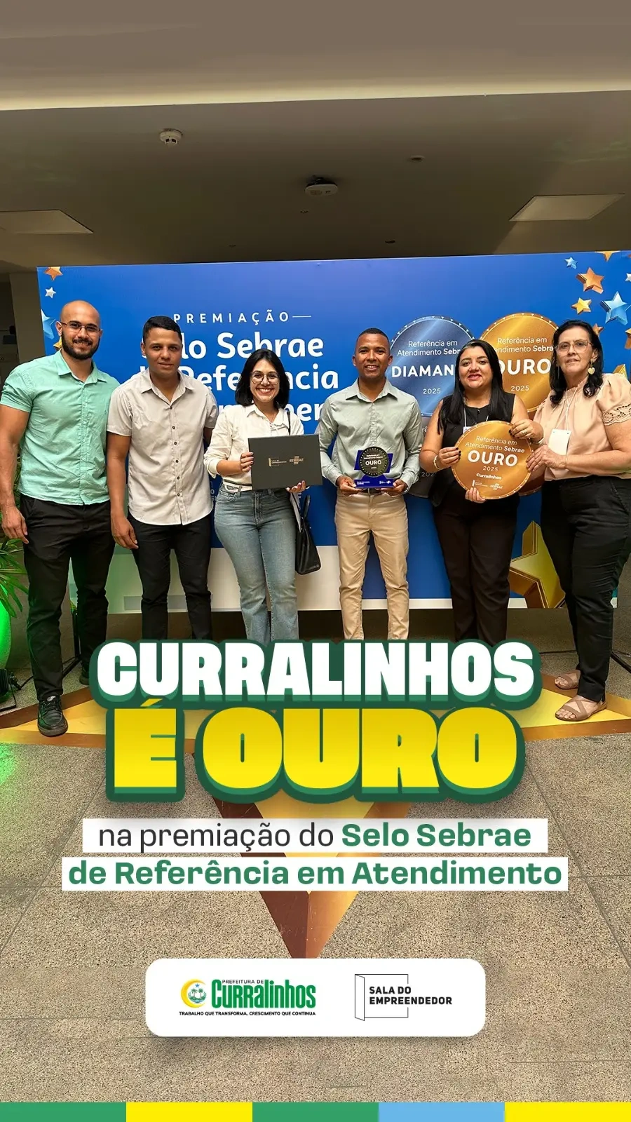 Curralinhos conquista Selo Sebrae Ouro e entra no ranking nacional de excelência