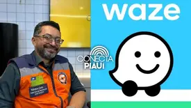 Defesa Civil usa Waze para alertar sobre alagamentos durante chuvas em Teresina (Foto: Conecta Piauí e Reprodução)