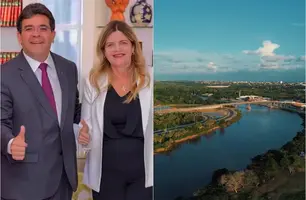 Deputada Gracinha e Rafael anunciam asfalto para via que liga ponte à Pedra do Sal (Foto: Reprodução /  VooPHB)