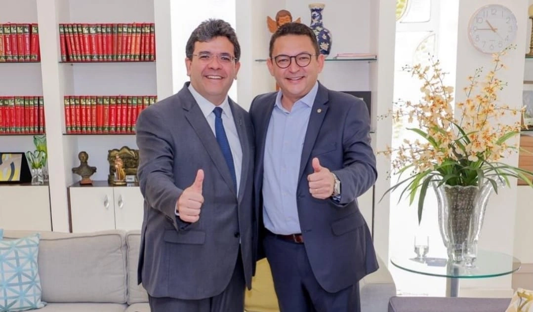 Deputado Estadual Hélio Rodrigues (PT) ao lado do Governador do Piauí, Rafael Fonteles (PT)