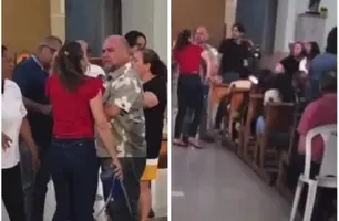 Discussão durante novena provoca tumulto em igreja da zona Norte de Teresina (Foto: Reprodução)