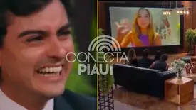 Dudu Camargo se emociona e chora ao ver vídeo de jornalista piauiense em A Fazenda (Foto: Reprodução/Tv Record)