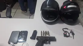 Dupla é presa após perseguição e PM apreende pistola 9mm na zona Sul de Teresina (Foto: Divulgação/PMPI)