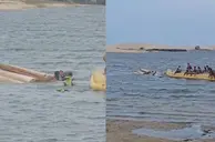 Embarcação com criança de 1 ano vira na Lagoa do Portinho; veja vídeo