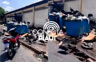 Empresário denuncia acúmulo de lixo e presença de urubus no mercado de Teresina (Foto: Reprodução)