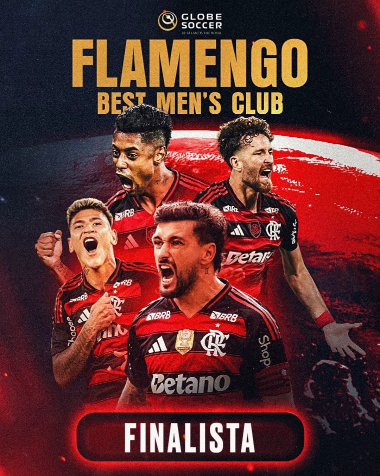 Flamengo é finalista do Globe Soccer Awards de 2025