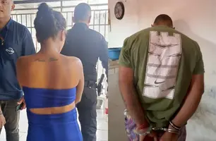 Gestante suspeita de gerenciar tráfico é presa durante operação em Água Branca (Foto: Reprodução/Saymon Lima/TV Meio Norte)