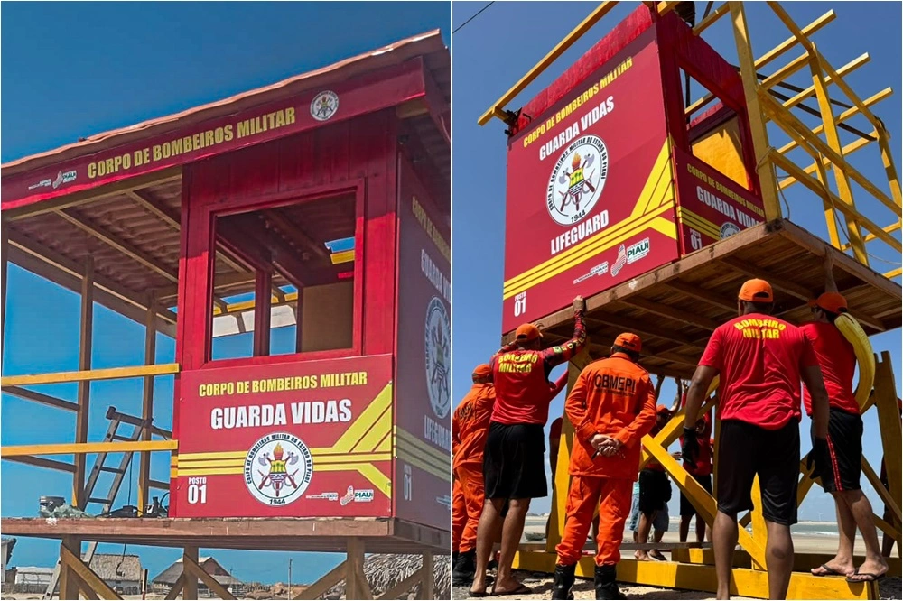 Governo do Estado instala primeiro posto de guarda-vidas em praia do Piauí