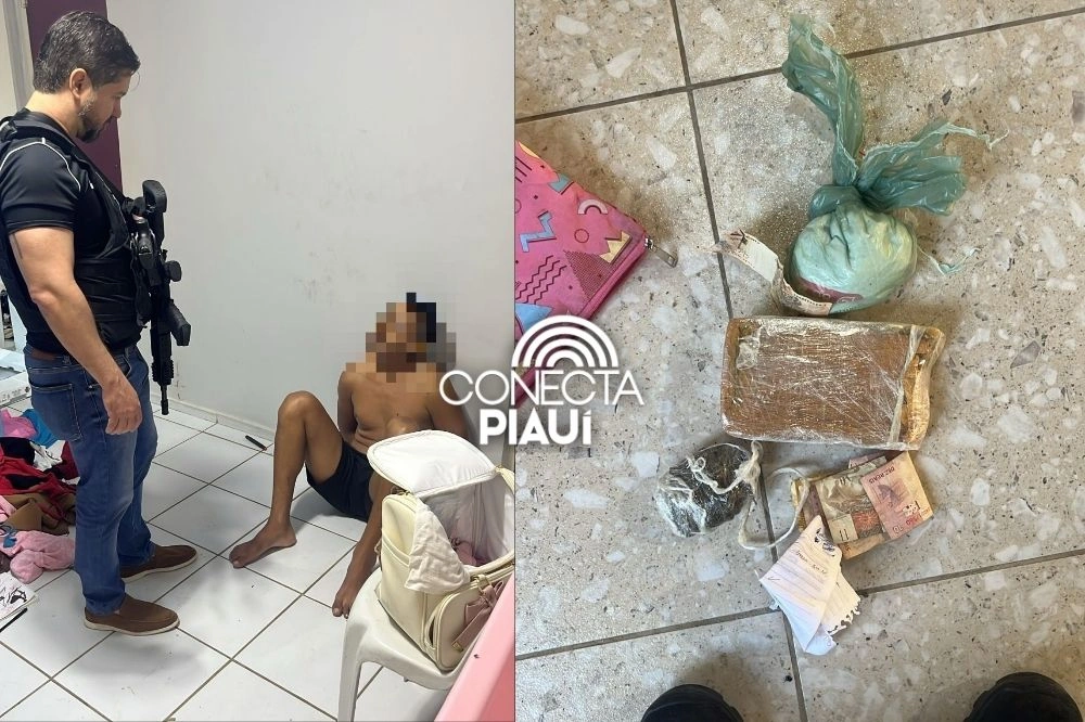 Homem é preso suspeito de tráfico de drogas e de integrar facção em Teresina