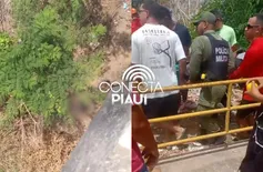 Homem é socorrido após cair da Ponte do Mocambinho, na zona Norte de Teresina