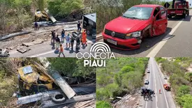 Idoso de 70 anos morre após colisão entre caminhão e carro na BR-407, em Jaicós (Foto: Cidades na Net)