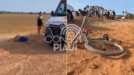 Idoso é atropelado enquanto pedalava na Ilha de Santa Isabel, em Parnaíba (Foto: Reprodução)