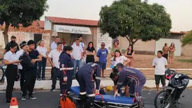 Idoso é atropelado por motocicleta na Avenida Princesa Isabel em Parnaíba (Foto: Reprodução)