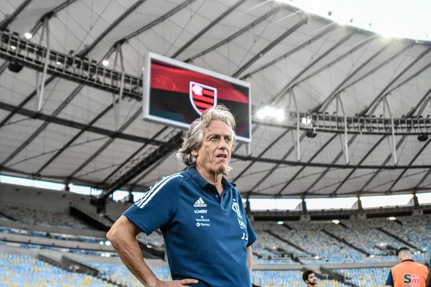 Jorge Jesus em sua passagem pelo Flamengo