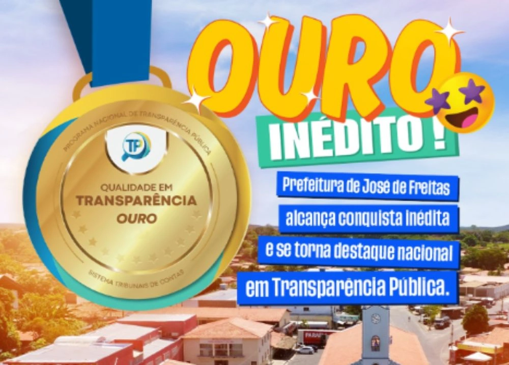 José de Freitas alcança Selo Ouro de transparência com 87,12% de avaliação