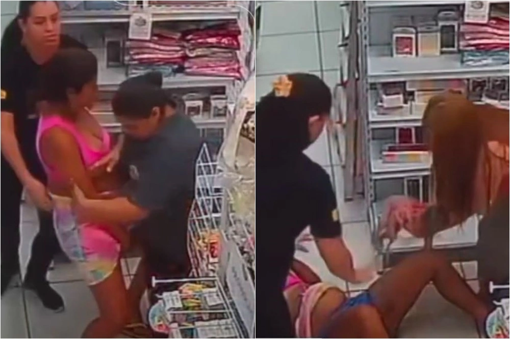 Jovem grávida dá à luz dentro de loja e câmeras registram tudo