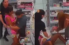 Jovem grávida dá à luz dentro de loja e câmeras registram tudo