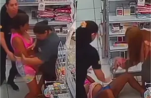 Jovem grávida dá à luz dentro de loja e câmeras registram tudo (Foto: Reprodução)