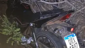 Motocicleta é encontrada em área de mata em Barra Grande (Foto: Reprodução)