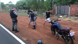 Motociclista de Teresina é preso praticar o 'grau' na zona rural de Campo Maior (Foto: Reprodução)