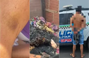 Mulher é vítima de violência doméstica, tem casa incendiada e agressor é preso (Foto: Reprodução)