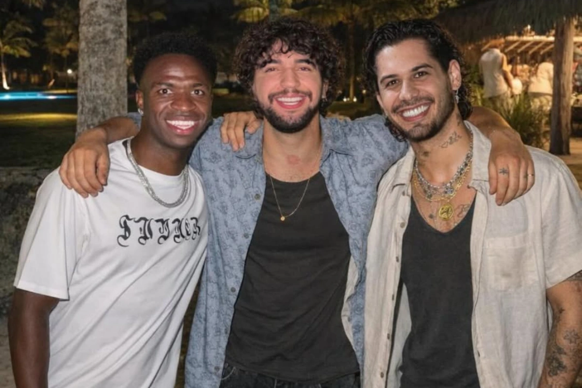 Nattan, Vini Jr. e Zé Felipe aparecem juntos em foto publicada nas redes