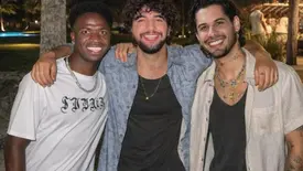 Nattan, Vini Jr. e Zé Felipe aparecem juntos em foto publicada nas redes (Foto: Reprodução/ Redes Sociais)