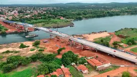 Obra da ponte JK (Foto: Divulgação/DNIT)