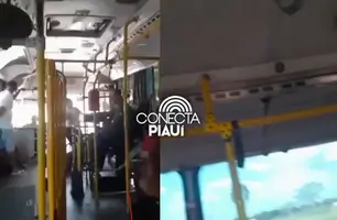 Passageira denuncia ônibus irregular em linha do transporte coletivo de Teresina (Foto: Reprodução)