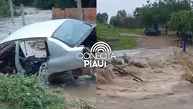 Passagem molhada preocupa moradores no Bairro Riacho Fundo em Floriano (Foto: Reprodução)
