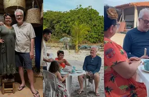 Pedro Bial e a artesã piauiense Nêda Lopes (Foto: Reprodução/ Redes sociais)