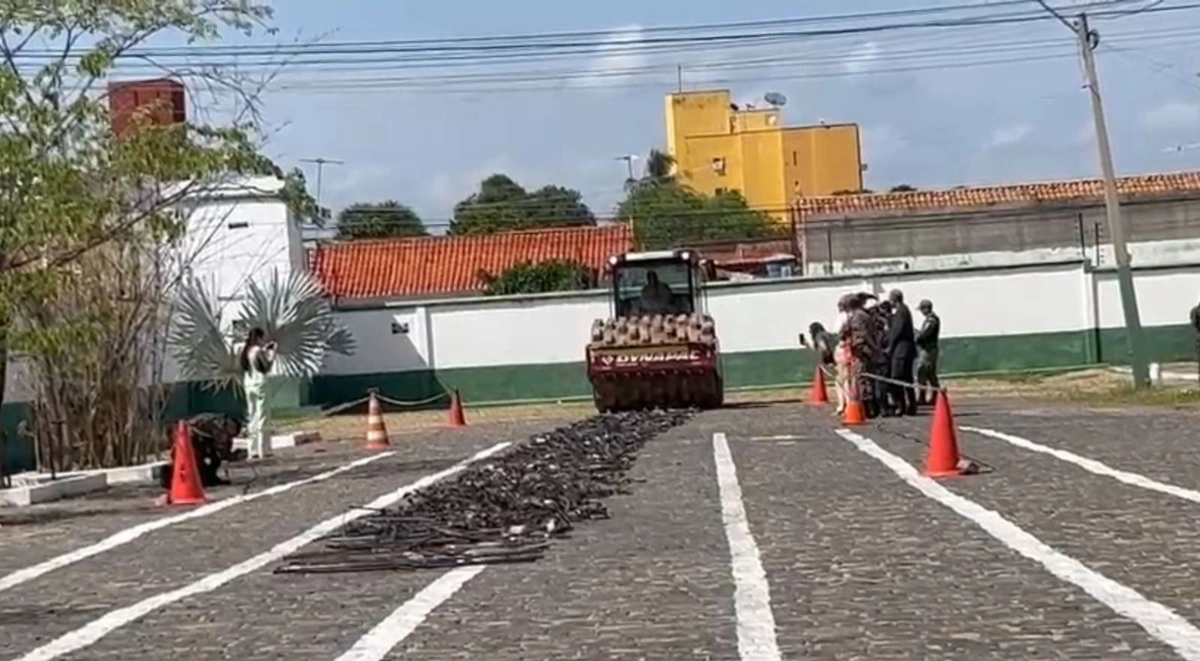 Piauí destrói 1.566 armas apreendidas e reforça combate à violência no estado