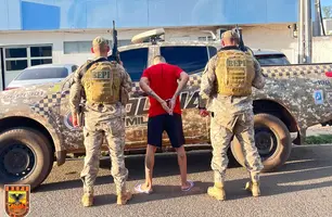 PM prende homem em saída temporária por porte ilegal de arma de fogo em Picos (Foto: Reprodução)