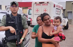 Policial militar salva bebê de 1 ano após engasgo em União (Foto: Divulgação/PMPI)