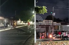 Poste é derrubado em avenida após colisão de carro em Parnaíba
