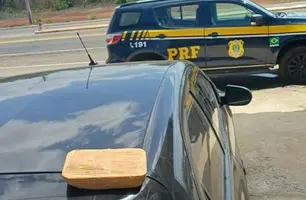PRF apreende pasta base de cocaína durante fiscalização em Parnaíba (Foto: Reprodução)