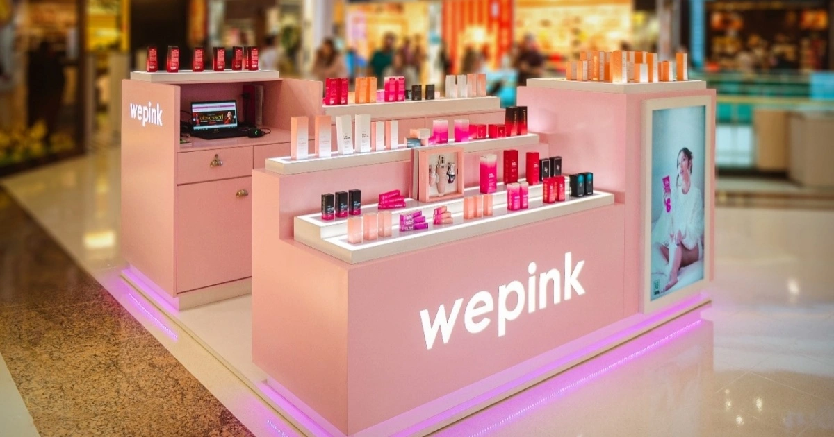Quiosque da WePink no Shopping da Bahia, em Salvador